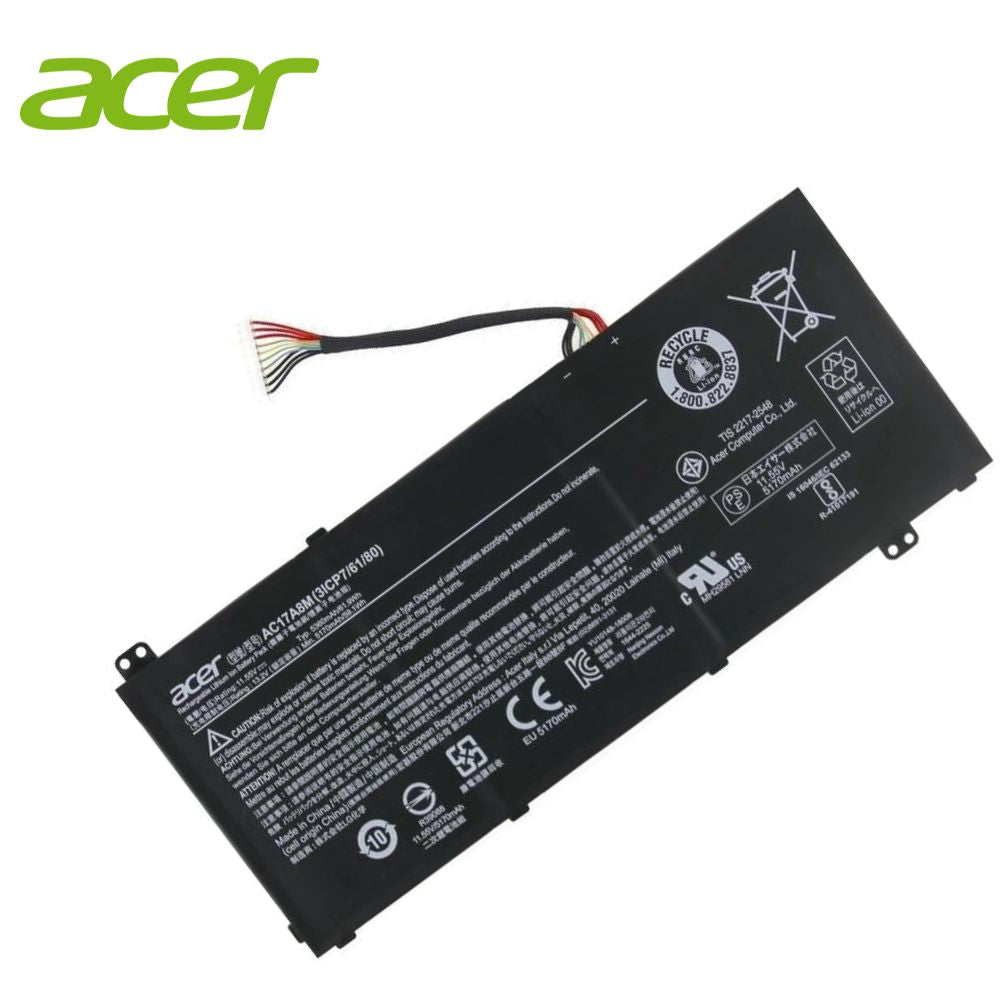 [ORIGINAL] Acer TMX314-51-M-52CC Laptop Battery - 11.55V 61.9W AC17A8M