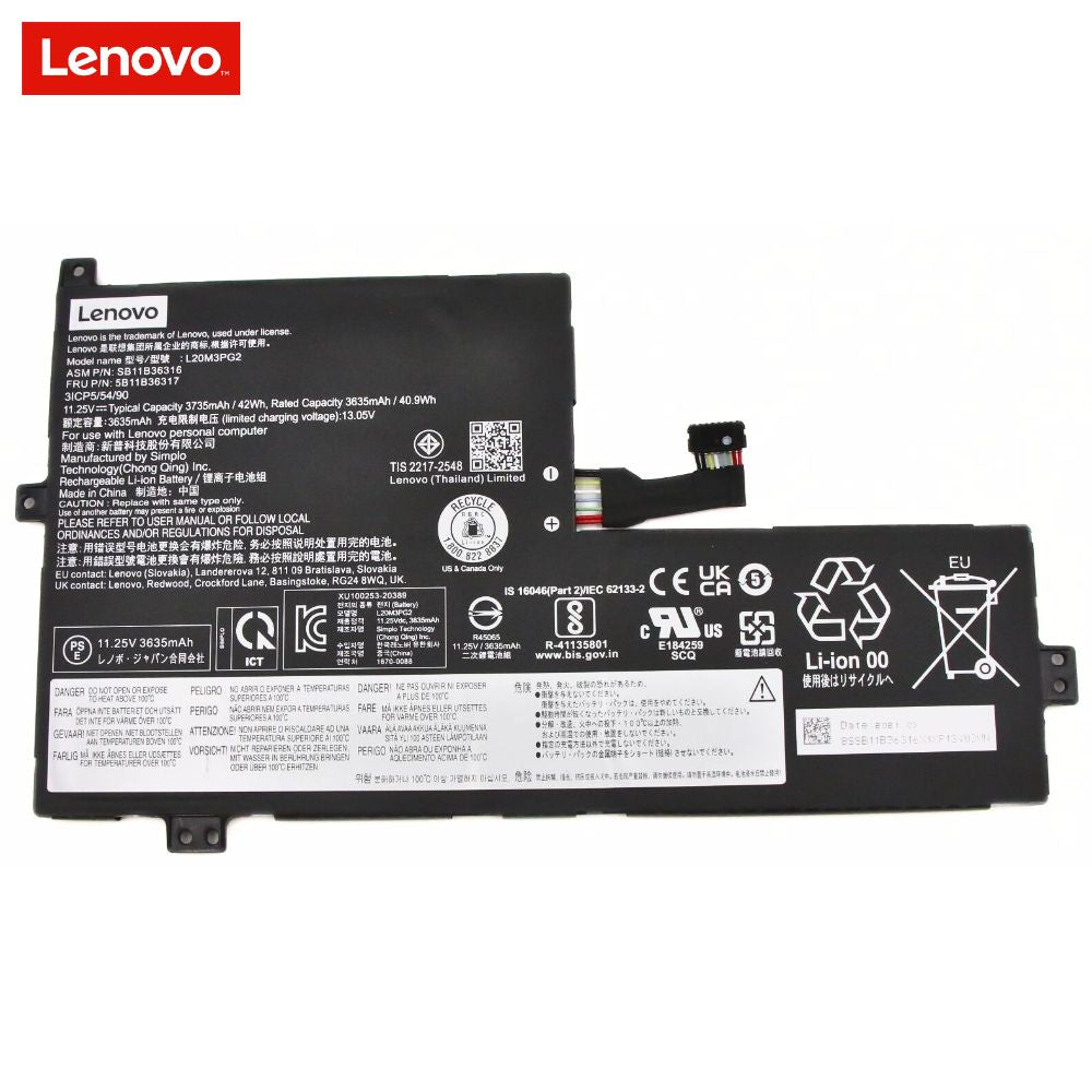 BUY [ORIGINAL] Lenovo 500E Chromebook GEN 3 Laptop Battery - 42WH L20M3PG2