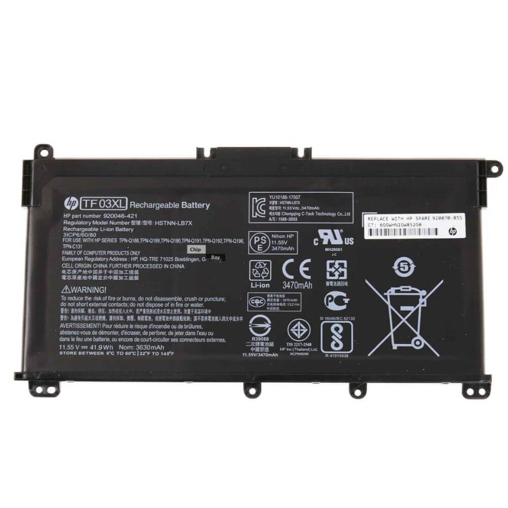 Buy [Original] Hp TF03XL Laptop Battery - 3 Cell 41.7Wh 11.5v