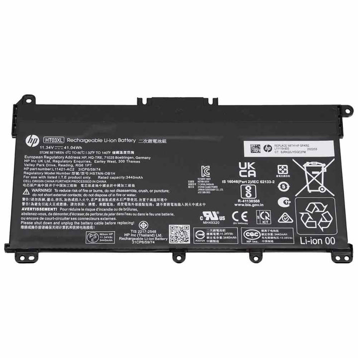 Buy [Original] Hp Pavilion 15-CC533UR Laptop Battery - 3 Cell 41.7Wh 11.5v