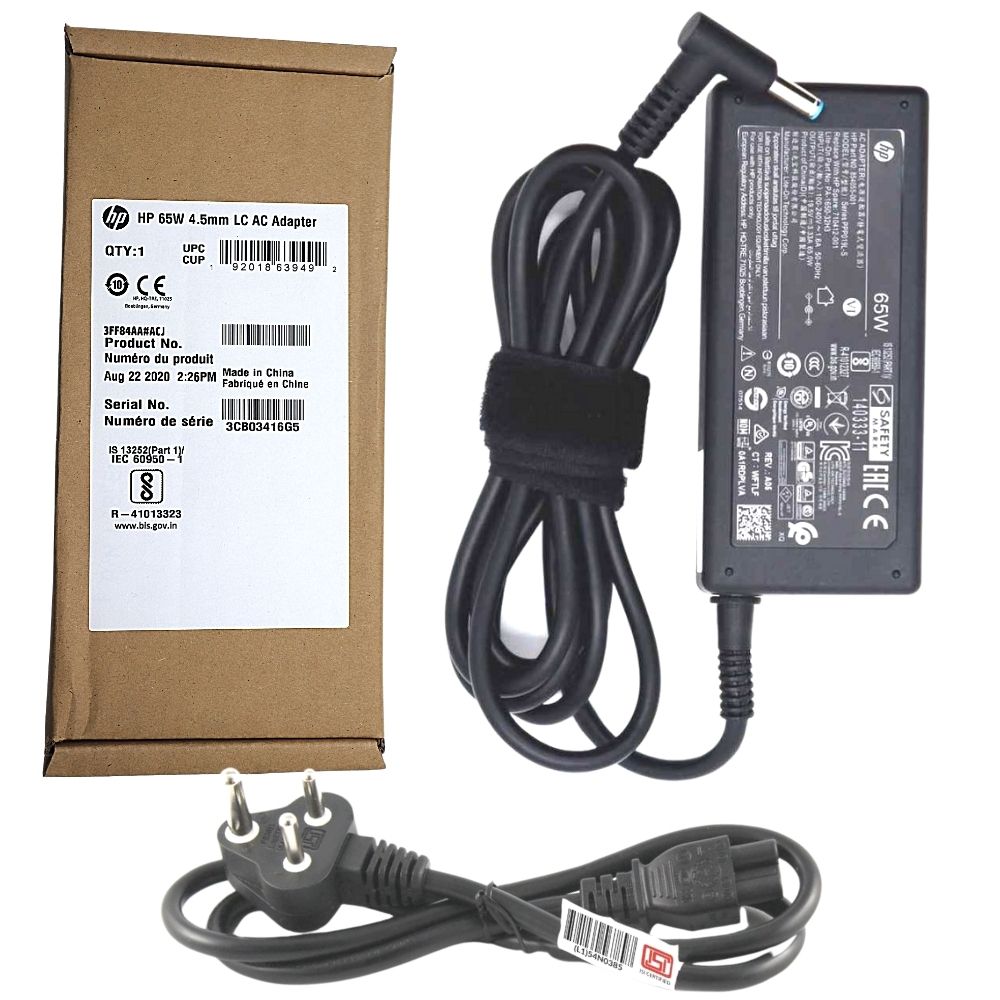 [ORIGINAL] Hp 455 Original Laptop Charger - 19.5V 65w AC Adapter